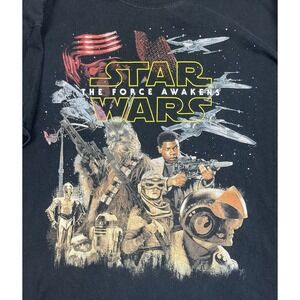 Star Wars Men's T-Shirt Size XL The Force Awakens Graphic Black